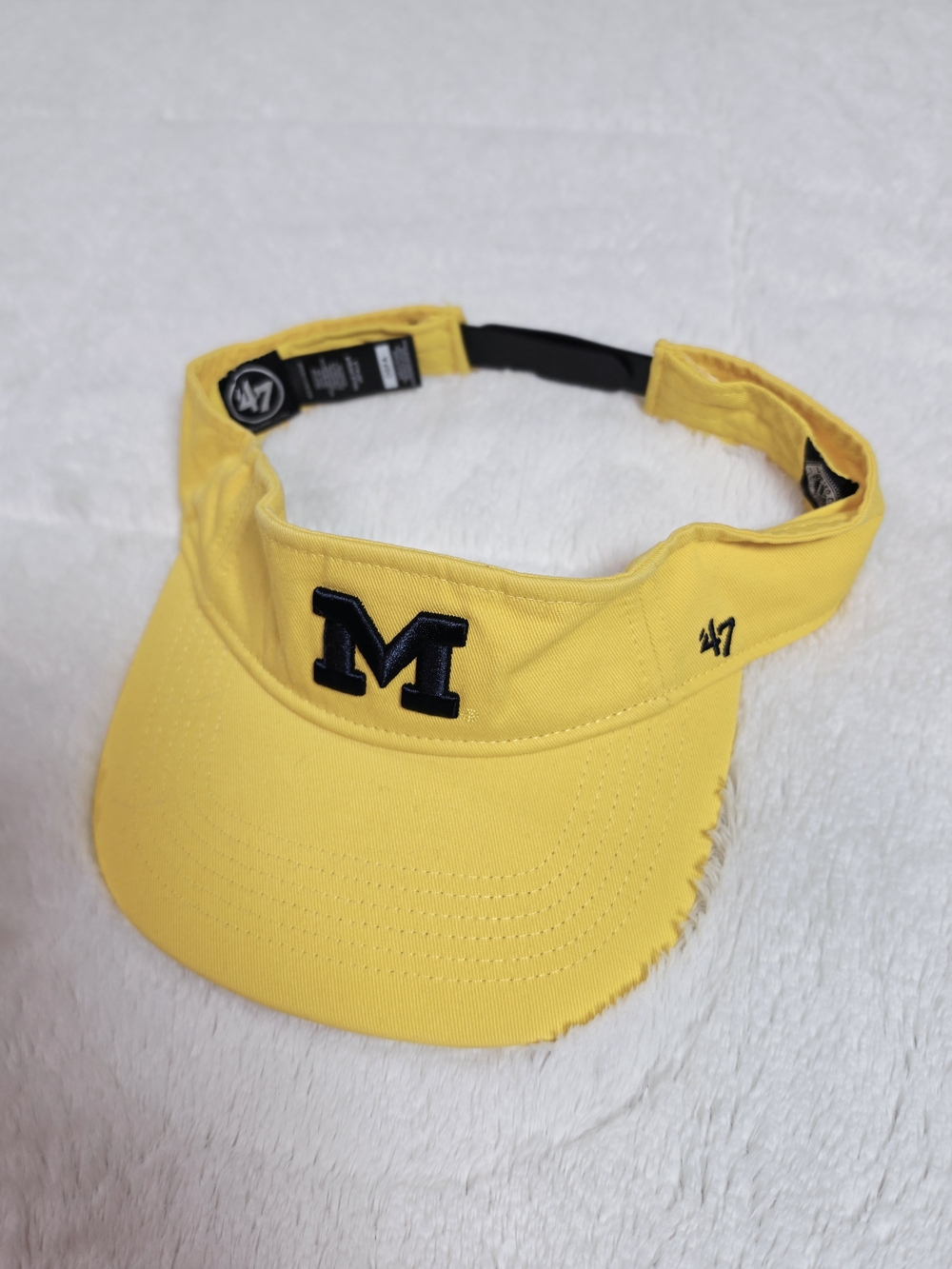 47 Yellow Visor with Blue "M" Embroidery (H2-01)